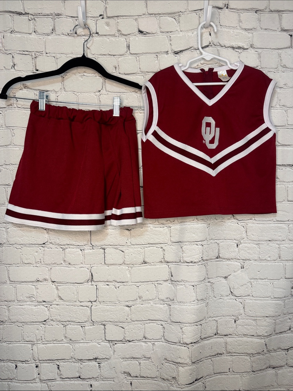Little King Oklahoma Sooners two-piece Crimson Cheerleader Outfit Costume 10